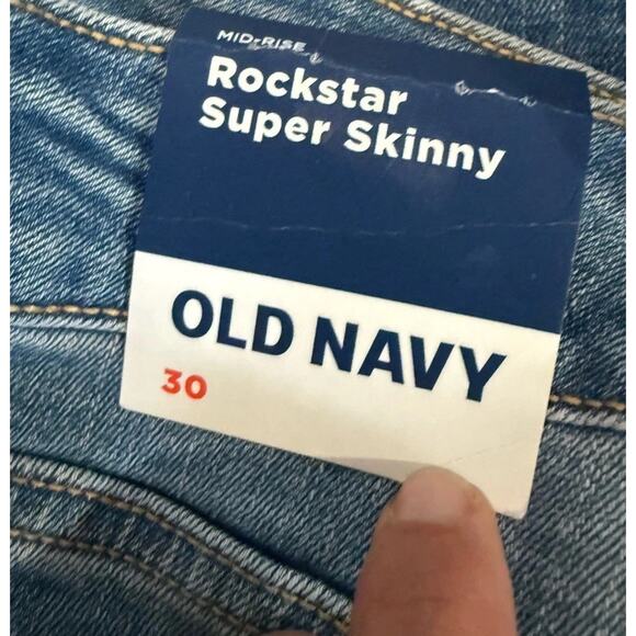 X3 NWT Old Navy Jeans Size 30 Plus Size Rockstar Super Skinny Denim Jeans Lot - Picture 3 of 5